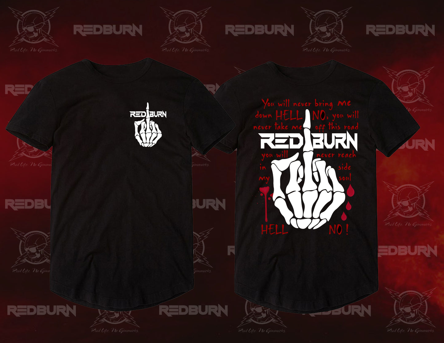 "HELL NO" LYRIC Special Edition DOUBLE SIDED SHORT SLEEVE TEE