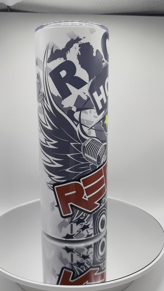 REDBURN "GLOW IN THE DARK" Wht RockHop 30oz Tumbler